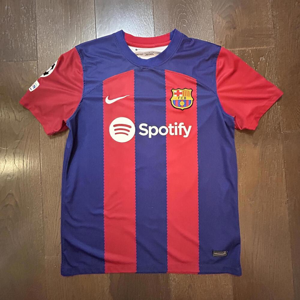 Frenkie de Jong Nike #21 FC Barcelona 2023 Home Jersey Large Spotify